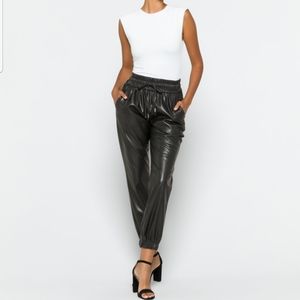Blank NYC faux leather joggers